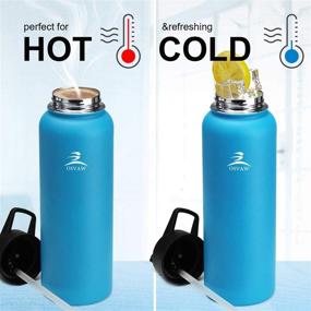 img 1 attached to 🥤 OSVAW Sports Insulated Water Bottle: 12oz/24oz/40oz Stainless Steel, Double Wall Vacuum Insulated, Sweat Proof Design for Hot or Cold Liquids