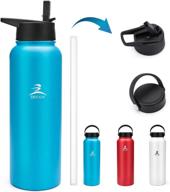 🥤 osvaw sports insulated water bottle: 12oz/24oz/40oz stainless steel, double wall vacuum insulated, sweat proof design for hot or cold liquids логотип