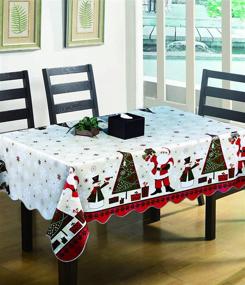 img 1 attached to Oil-Proof Artisan Flair 🎄 Christmas Tablecloths: Enhance Your Holiday Décor