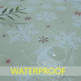 img 3 attached to Oil-Proof Artisan Flair 🎄 Christmas Tablecloths: Enhance Your Holiday Décor