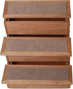 img 3 attached to 🐶 Zoovilla PTR0082212010 Yorkshire Pet Step with Storage: Wood Bedside Ramp for Small Pets, Natural Wood, Space-saving Design