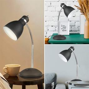 img 1 attached to Larsen Thompson Desk Lamp: Flexible Gooseneck & Adjustable Eye-Care Reading Lamp in Sand Black