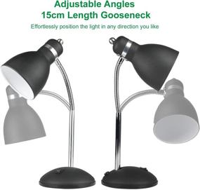 img 2 attached to Larsen Thompson Desk Lamp: Flexible Gooseneck & Adjustable Eye-Care Reading Lamp in Sand Black