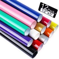 👕 12 pack of 12 inch by 5 feet rolls htv heat transfer vinyl for t-shirts logo