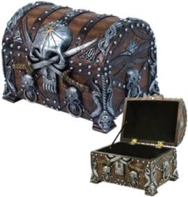 img 1 attached to 🏴 Pacific Trading Pirate's Treasure Chest: Stylish Trinket and Mini Jewelry Box