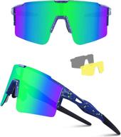 🕶️ ultimate performance: ukoly cycling sunglasses for men and women - 3 interchangeable polarized lens, baseball sports sunglasses logo