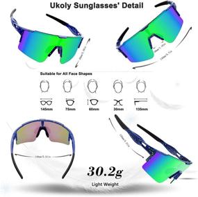 img 3 attached to 🕶️ Ultimate Performance: UKOLY Cycling Sunglasses for Men and Women - 3 Interchangeable Polarized Lens, Baseball Sports Sunglasses