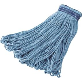 img 2 attached to 🧼 Rubbermaid Commercial Products Universal Headband Blend Mop, Blue, Looped Ends - Reduce Fraying Efficiently