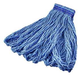 img 1 attached to 🧼 Rubbermaid Commercial Products Universal Headband Blend Mop, Blue, Looped Ends - Reduce Fraying Efficiently