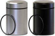 🔒 2 pack portable stash jar: airtight, smell proof, durable aluminum herb container with waterproof screw-top lid – black and silver логотип