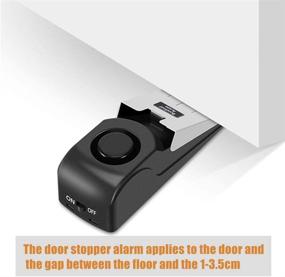 img 3 attached to 🚪 Enhanced Portable Door Stopper Security Alarm - 120dB Loud Entrance Alert for Travel Home Apartment House, 2 Pack