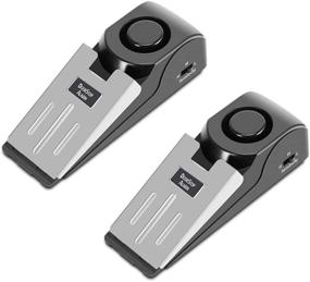 img 4 attached to 🚪 Enhanced Portable Door Stopper Security Alarm - 120dB Loud Entrance Alert for Travel Home Apartment House, 2 Pack