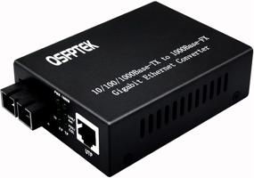img 4 attached to 🔌 QSFPTEK Gigabit Ethernet Media Converter, Single Mode Dual SC Fiber, Mini 1x 10/100/1000Base-T RJ45 to 1x 1000Base-LX SFP Slot Ethernet Converter, up to 20km Range, AC 100V~240V