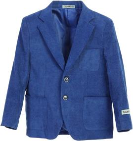 img 4 attached to Boys' Gioberti Camel Corduroy Blazer Jacket - Ideal for Suits & Sport Coats - Clothing
