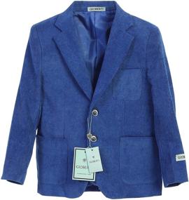 img 3 attached to Boys' Gioberti Camel Corduroy Blazer Jacket - Ideal for Suits & Sport Coats - Clothing