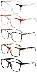 img 4 attached to Eyekepper 5 Pack Large Frame Reading Glasses for Men and Women