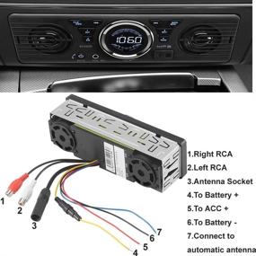 img 1 attached to PolarLander Universal 1 Din 12V Car 📻 Radio Audio Player with Bluetooth & USB/TF Card Support