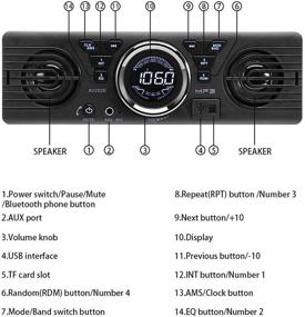 img 2 attached to PolarLander Universal 1 Din 12V Car 📻 Radio Audio Player with Bluetooth & USB/TF Card Support