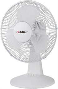 img 2 attached to Lorell 12" Oscillating Desk Fan - Sleek Light Gray Design for Effective Cooling