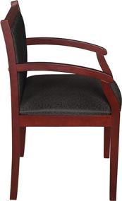 img 2 attached to 🪑 Classic Style and Comfort: Regency Regent Guest Chair in Mahogany/Black