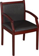 🪑 classic style and comfort: regency regent guest chair in mahogany/black логотип