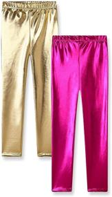 img 2 attached to 👖 Stylish Fitcat Stretch Leather Leggings for Toddler Girls - High-Quality Clothing