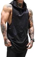 men's sleeveless hoodies for gym bodybuilding: zuevi muscle stringer tank tops логотип