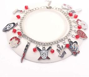 img 2 attached to 🔪 Freddy Krueger Jason Bracelet: Unleash the Classic Horror Style with this Amazing American Horror Story Cosplay Charm Bracelet for Men, Women, and Girls