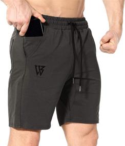img 4 attached to 🏋️ ZENWILL Men's Gym Running Shorts - Workout Athletic Bodybuilding Fitness Shorts with Convenient Zip Pockets