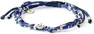 🌈 wakami smile bracelet set of 2 for women and girls - boho friendship bracelet with glass beads, waterproof wax coated string, handmade by artisans, 7.5" diameter logo