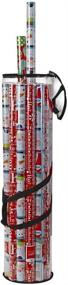 img 1 attached to ProPik Christmas Gift Wrapping Paper Storage Organizer Bag - Store Up to 24 Rolls! 40 Inch, Heavy Duty PVC Clear Bag with Handles and Zippered Top Wrap and Ribbons (Black)