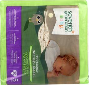 img 3 attached to 🌙 Seventh Generation Overnight Diapers - Size 5-20 ct: Premium Protection for Baby's Sleep