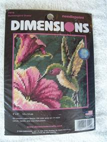 img 1 attached to 🪡 DIMENSIONS Hummingbird Needlepoint Kit - 5" W x 5" H