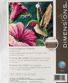 img 4 attached to 🪡 DIMENSIONS Hummingbird Needlepoint Kit - 5" W x 5" H