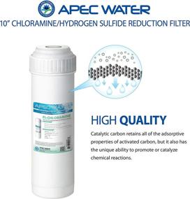 img 1 attached to 💧 APEC 10-Inch Chloramine and Hydrogen Sulfide Reduction Water Filter - Enhanced Replacement for Reverse Osmosis System 3rd Stage (FI-CHLORAMINE+)