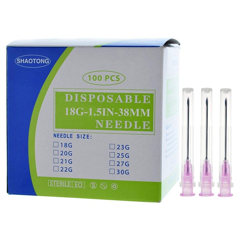 disposable sterile 100pack 18g 1 5in 38mm 로고