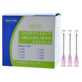 img 4 attached to 💉 Convenient Disposable Sterile Needles - 100 Pack (18G, 1.5IN/38mm)