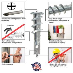 img 2 attached to 🔩 Wej Self Drilling Drywall Anchors Industrial: Strong and Efficient Solutions for Wall Installations