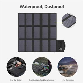 img 1 attached to 🌞 ALLPOWERS Foldable Solar Panel Charger 100W - Dual 5v USB & 18v DC Output for Laptops, Portable Generators, 12v Cars, Boats, RV Batteries