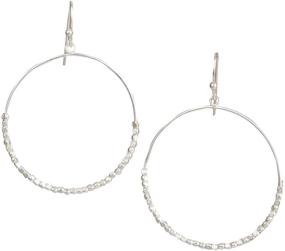 img 3 attached to Zen Styles Hypoallergenic Large Sparkling Beaded Dangle Hoop Earrings, Open Circle Or Teardrop, 2” Length x ½”, Custom Gift Box