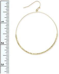 img 2 attached to Zen Styles Hypoallergenic Large Sparkling Beaded Dangle Hoop Earrings, Open Circle Or Teardrop, 2” Length x ½”, Custom Gift Box