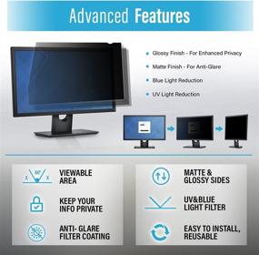 img 1 attached to 🖥️ 27 Inch Desktop Computer Widescreen Monitor Privacy Screen Filter | 16:09 Aspect Ratio | Check Dimension Carefully