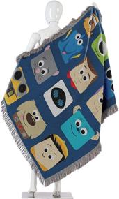 img 1 attached to 🎨 Disney-Pixar Pixarland Woven Tapestry Throw Blanket - Vibrant 48" x 60" Blanket, Multi Color - Limited Quantity!