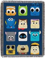 🎨 disney-pixar pixarland woven tapestry throw blanket - vibrant 48" x 60" blanket, multi color - limited quantity! logo