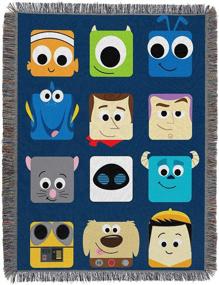 img 4 attached to 🎨 Disney-Pixar Pixarland Woven Tapestry Throw Blanket - Vibrant 48" x 60" Blanket, Multi Color - Limited Quantity!