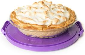 img 1 attached to 🥧 Convenient Purple Pie Pal: Ultimate Carrier for Tall Pies & Cakes - Portable, Cupcake Storage, Veggie, Fruit & Nut Tray, Fits 9 In. Cakes & Pies!