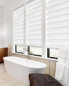 img 1 attached to Enhance Your Windows with CHICOLOGY Zebra Blinds: Roller Shades for Enhanced Home Décor