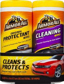 img 4 attached to 🚗 Armor All-10848 Original Protectant & Cleaning Wipes Twin Pack - 2x25 Count - Effective Cleaning and Protection for Your Vehicle