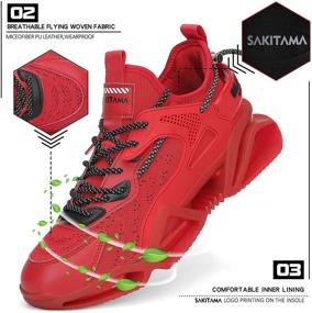 img 2 attached to SAKITAMA Sneakers Fashion Running Athletic Men's Shoes and Athletic