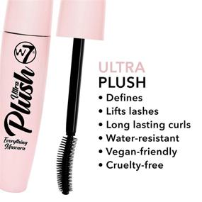 img 1 attached to W7 Ultra Plush Mascara: Long-Lasting, Smudge-Proof, and Water-Resistant Formula in Black with Curved Shaped Brush for Definition and Length - Cruelty-Free Eye Makeup for Women